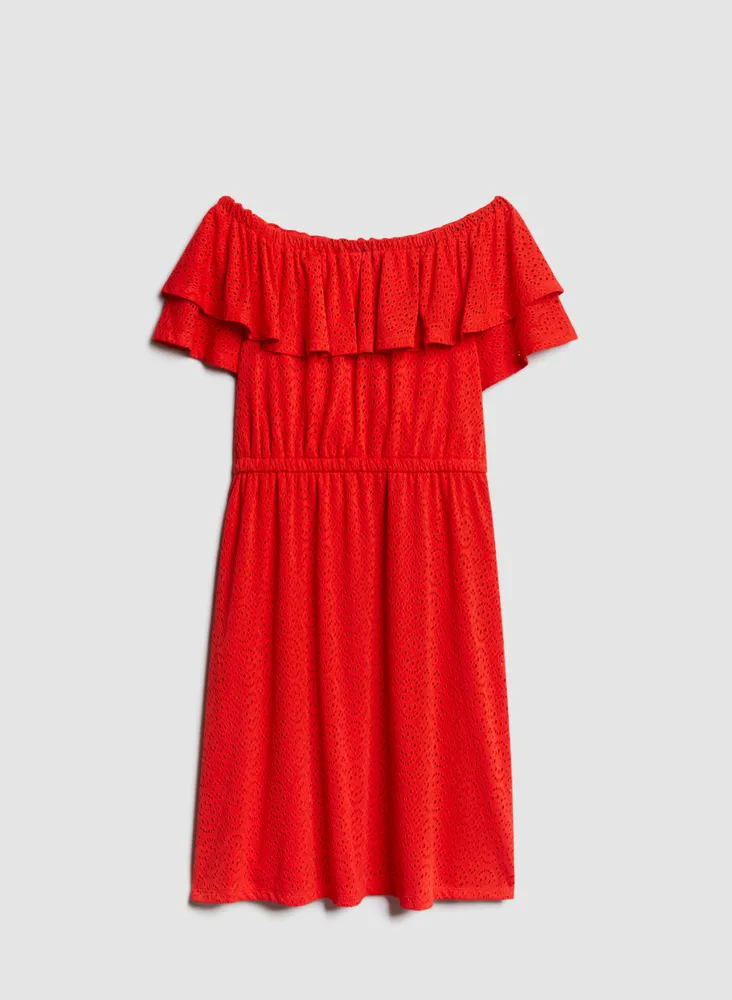 Bardot Eyelet Day Dress