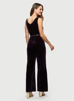 Belted Velvet Jumpsuit