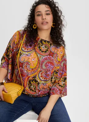 Paisley Print Top