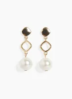 Pearl Detail Dangle Earrings