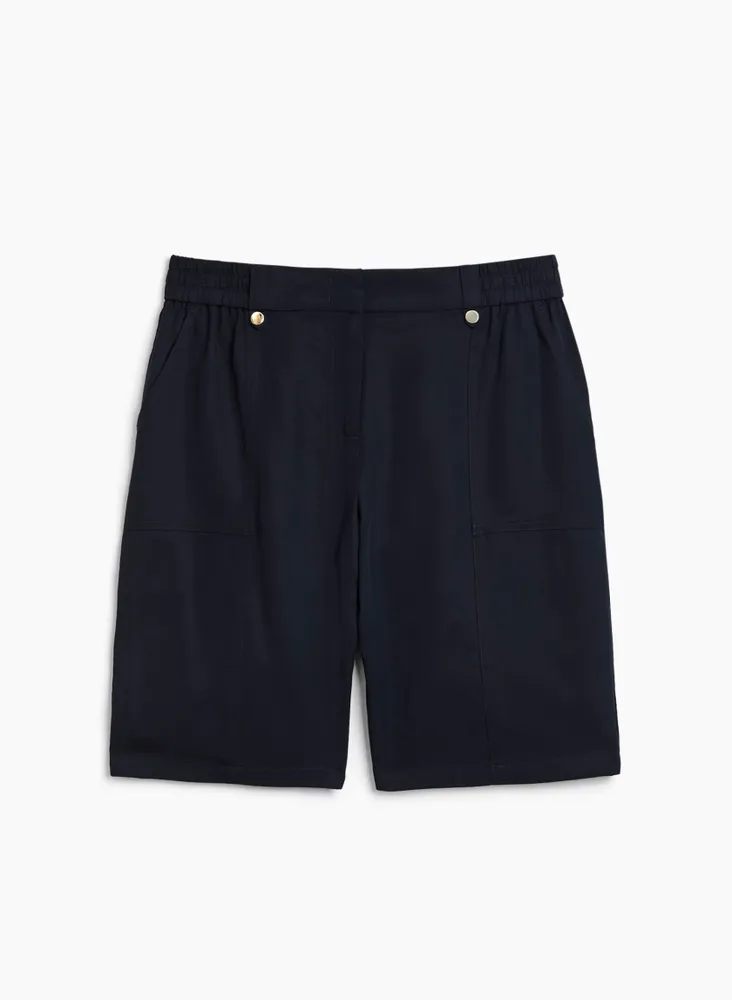Patch Pocket Tencel Shorts