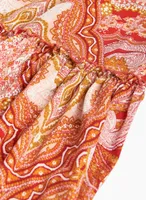 Paisley Print Midi Skirt