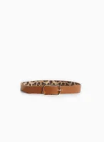 Reversible Leopard Print Belt