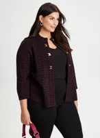 Houndstooth Motif Cardigan