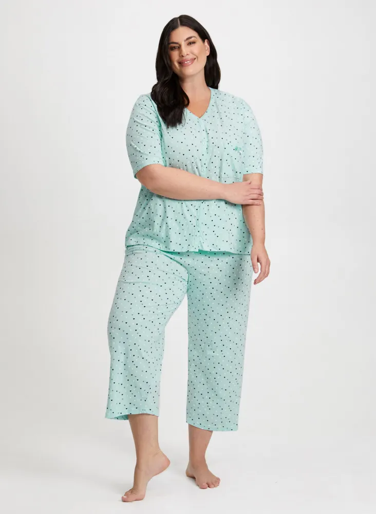 Heart Print Pyjama Set