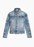 Floral Embroidered Denim Jacket