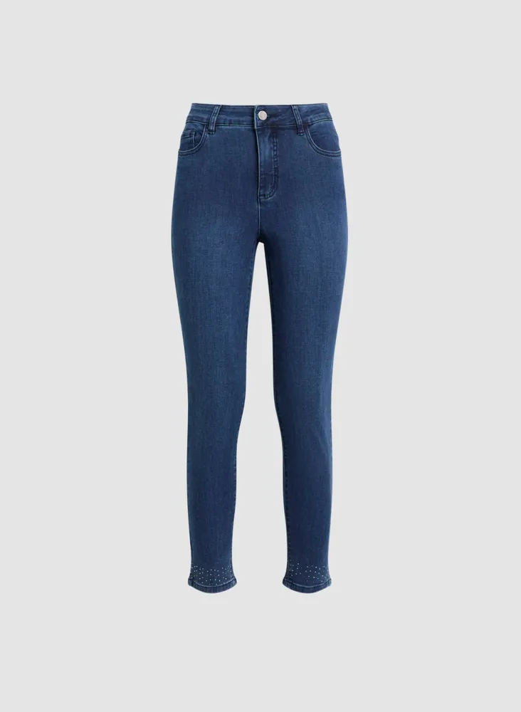 Bow Detail Straight Leg Jeans