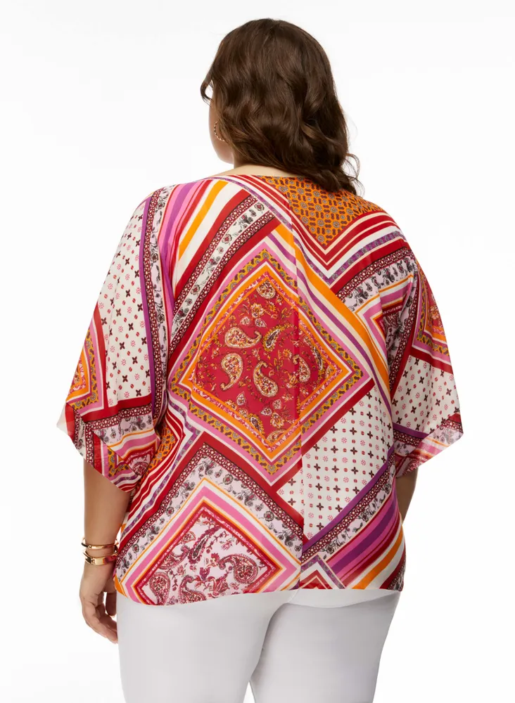 Patchwork Print Blouse