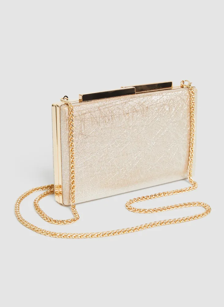 Rectangular Clasp Box Clutch