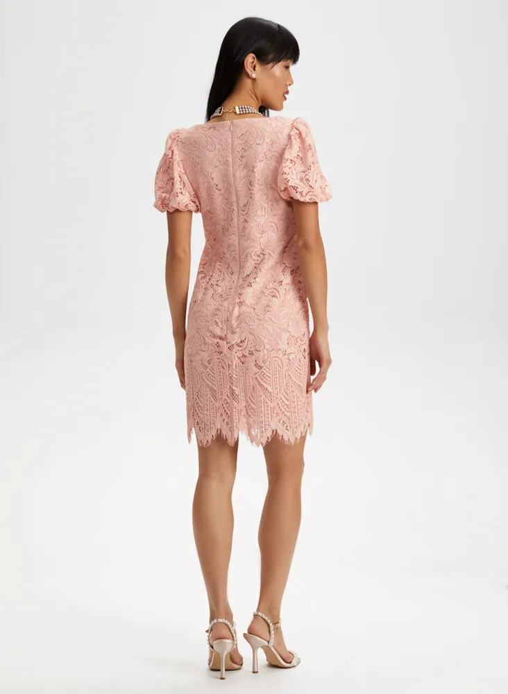 Scallop Detail Lace Dress