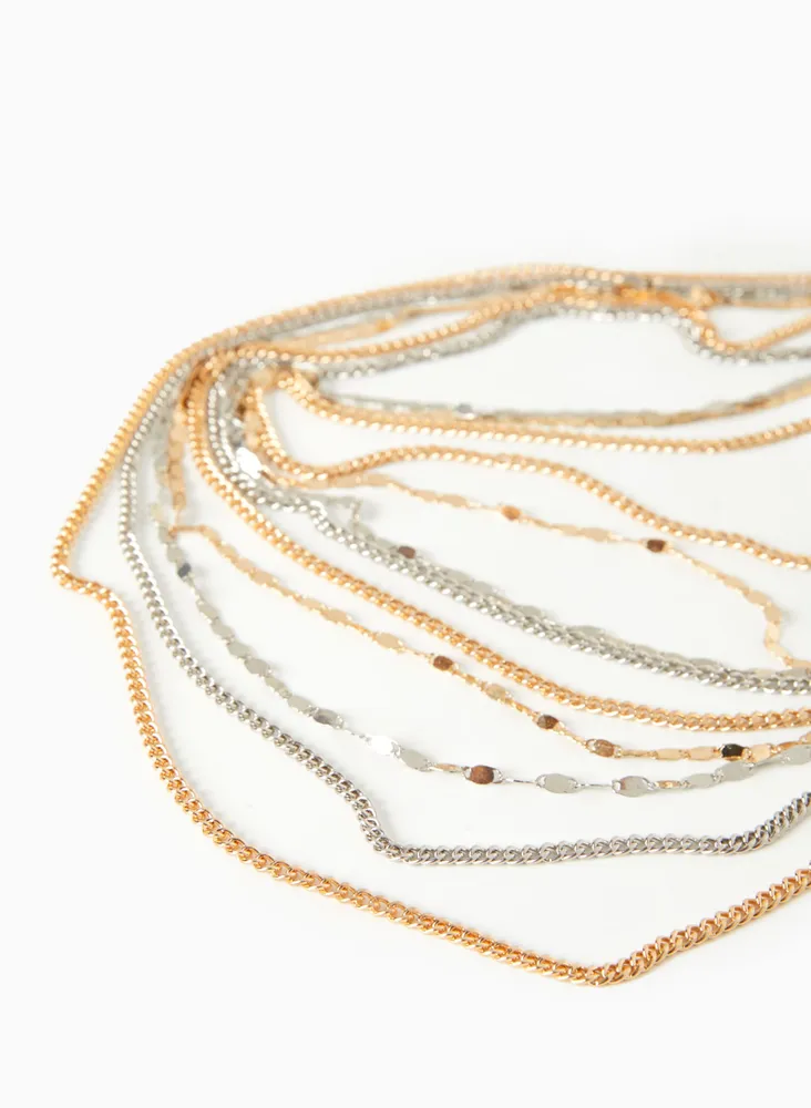 Layered Mixed Metal Necklace