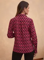 Geometric Print Blouse