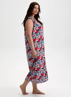 Tropical Floral Print Nightgown