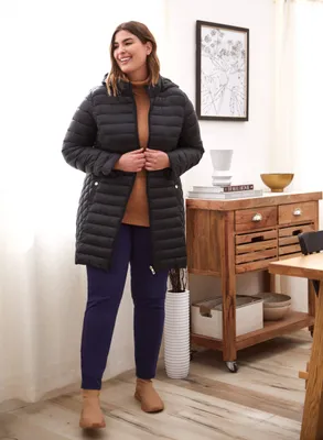 Recycled Quilted Vegan Down Coat