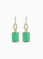 Rectangular Stone Dangle Earrings