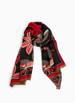 Reversible Floral Scarf