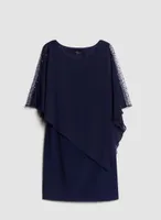 Embellished Sleeve Poncho Dress