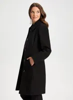 Stretch Wool Blend Coat