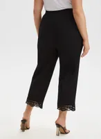 City Fit Lace Trim Pants