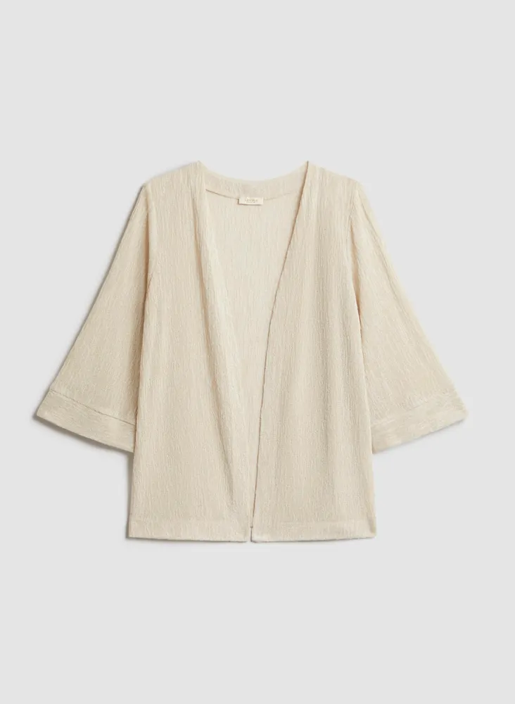 3/4 Sleeve Knit Cover-Up