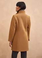 Stretch Wool Blend Coat