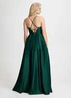 Corset-Style Satin Gown