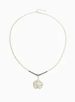 Crystal Flower Pendant Necklace