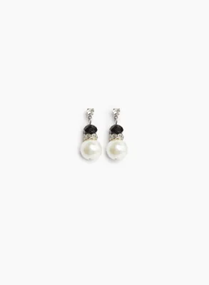 Stone & Pearl Dangle Earrings