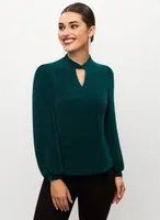 Twist Neck Shimmer Top