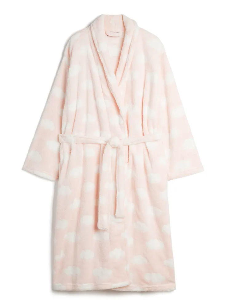 Cloud Print Fleece Robe