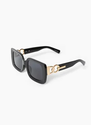 Square Frame Chain Link Sunglasses