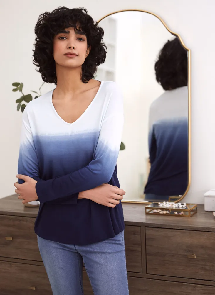 Ombré Long Sleeve Tee