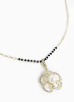 Crystal Flower Pendant Necklace