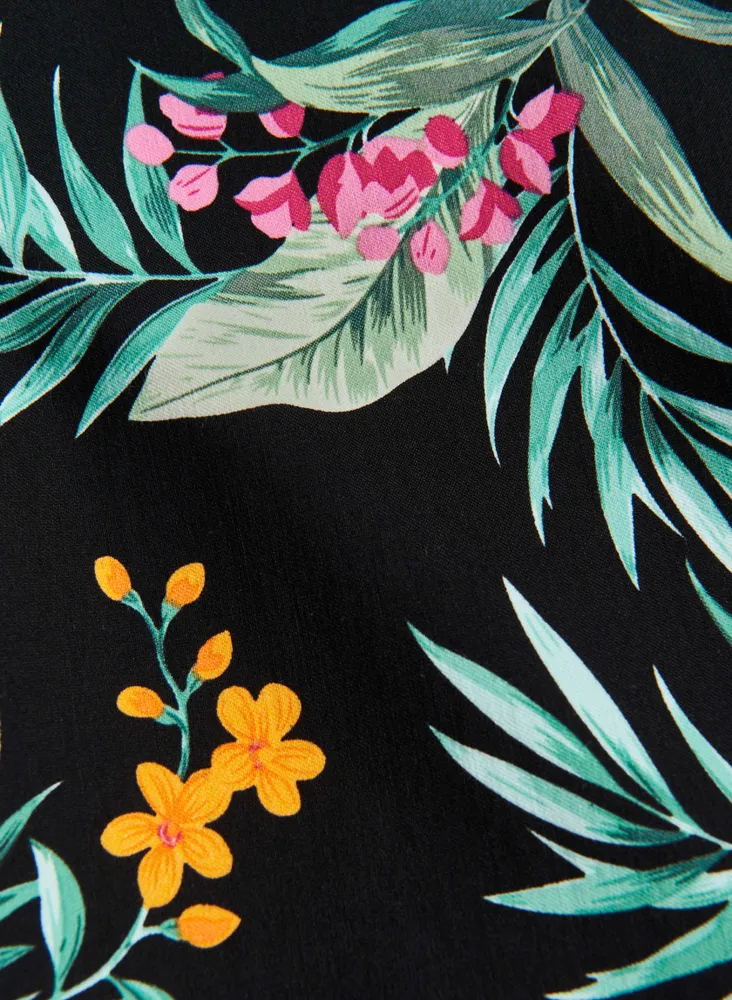 Tropical Print Bengaline Capris