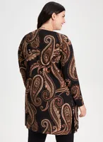 Paisley Print Open Front Top