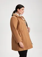 Stretch Wool Blend Coat