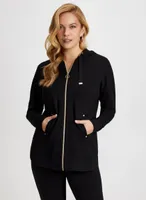 Zip Front Hooded Top