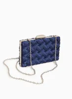 Interwoven Satin Clutch