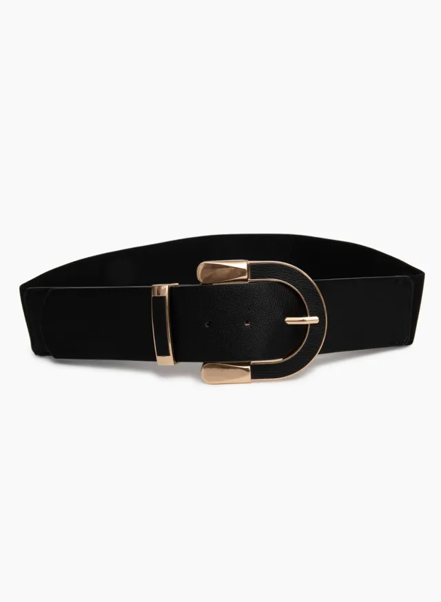 Buy Black Leather And Elastic Belt from the Next UK online shop
