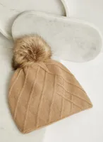 Faux Fur Pompom Hat