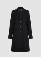 Mid-Length Wool Blend Coat