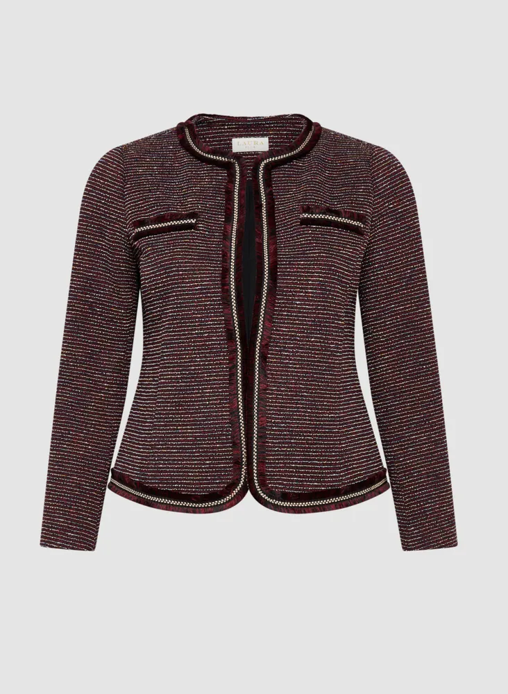 Open Front Bouclé Jacket