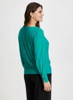 Button Cuff Long Sleeve Top