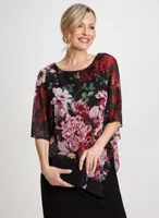 Floral Print Poncho Dress