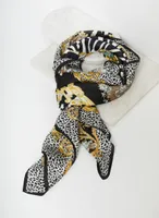 Animal Print Square Scarf