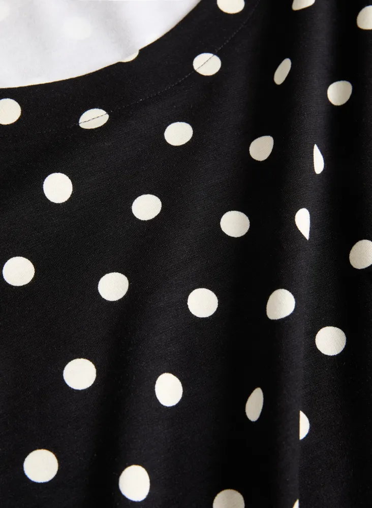 Polka Dot Motif Top