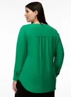 Roll-Up Sleeve Blouse