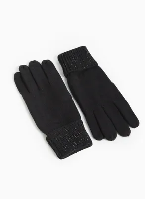 Rhinestone Cuff Gloves