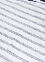 Striped Sequin Detail T-Shirt