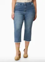 Frayed Hem Denim Capris